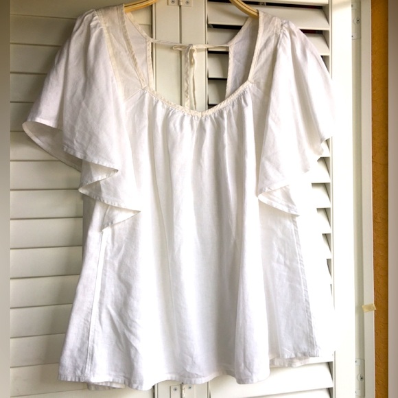 OldNavy White Linen Top - Picture 2 of 14